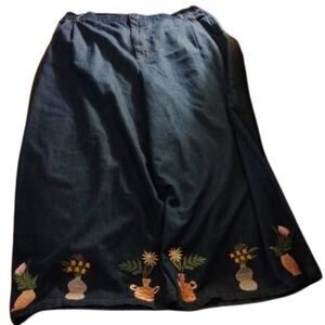 Princess Highway Black Orange Embellished Midi Jeans